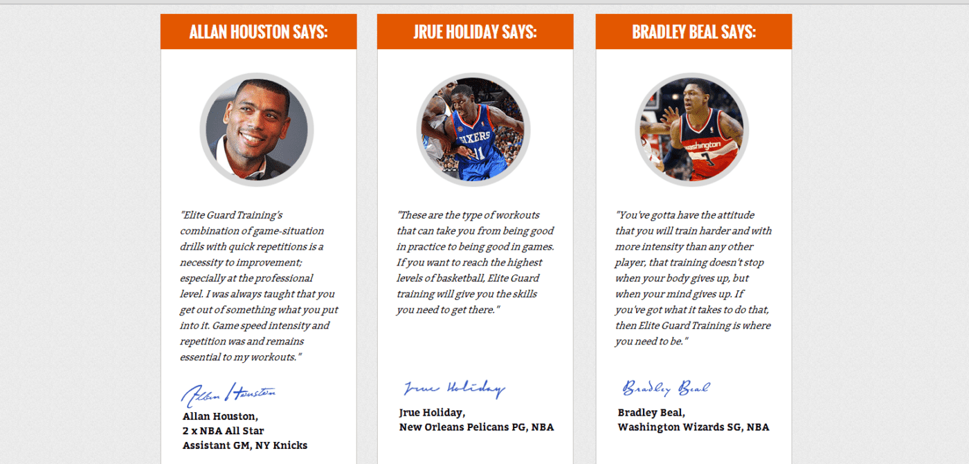 Celebrity Picture & Quote Endorsement 2 Allan Houston, Jrue Holiday & Bradley Beal Picture & Quote Endorsements