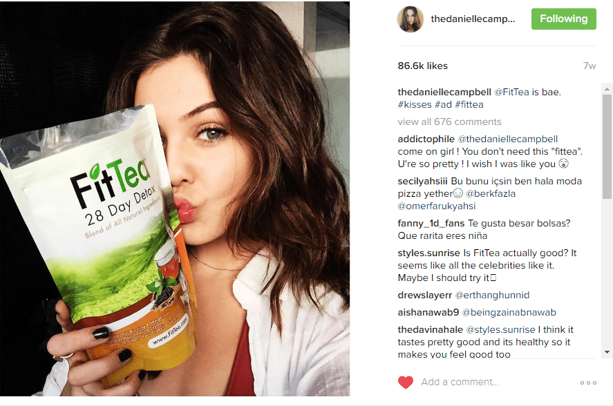 Danielle Camp Celebrity Social Post