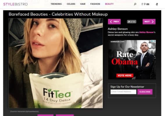 Ashley Benson Social Post Blogosphere Coverage