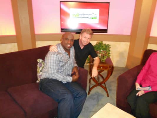 Ricky Williams & Bob on Set